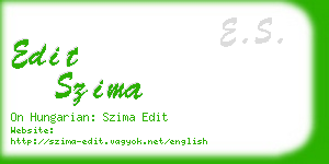 edit szima business card